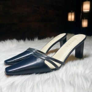 COPY - Ralph Lauren👢Navy Blue Square Toe Leather …